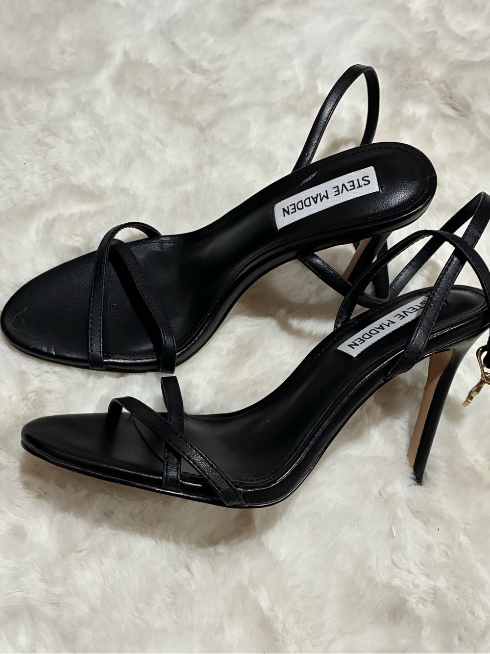 Steve Madden Black Strappy High Heel Sandals
